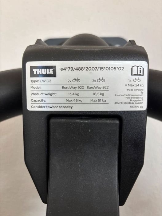 Suport auto biciclete Thule 920 euroway G2