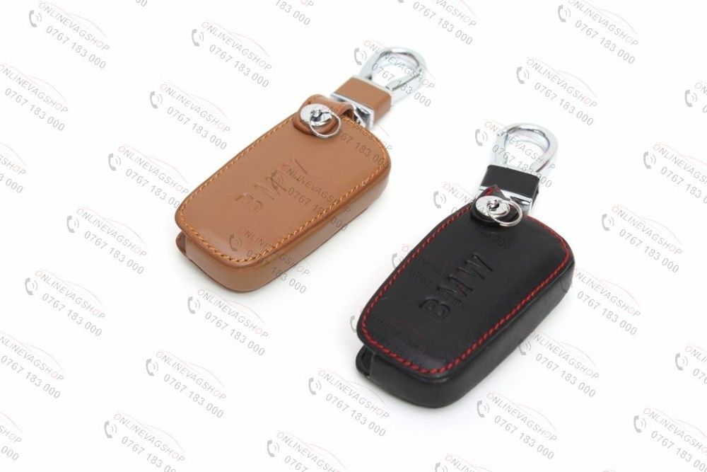 Husa BMW piele pentru cheie seria 1,3,5,6,7, E90 E92 E93 SMART