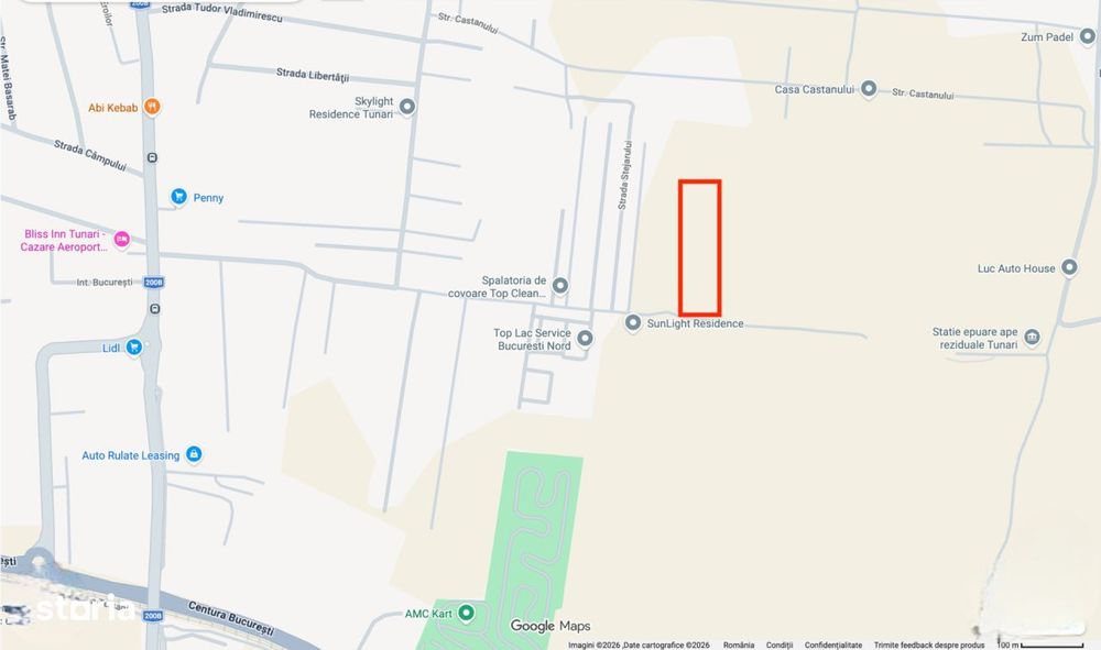 Teren Tunari -Cuza  11.000 mp Tunari | Deschidere 77 m | Utilitati