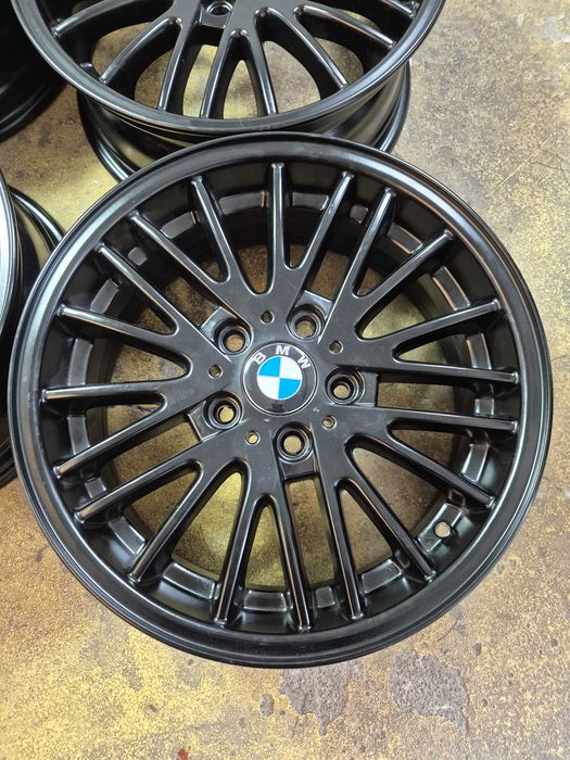 4 Jante Aliaj 5x120 17'' 7J ET 39 - OEM BMW Seria 1 Seria 3 E90 F30 F31 Seria 4 Seria 5 X1 X3 - Negru Lucios CA NOI !