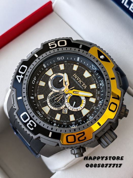 INVICTA Commandor Titanium Yellow 71 mm, Инвикта нов мъжки часовник