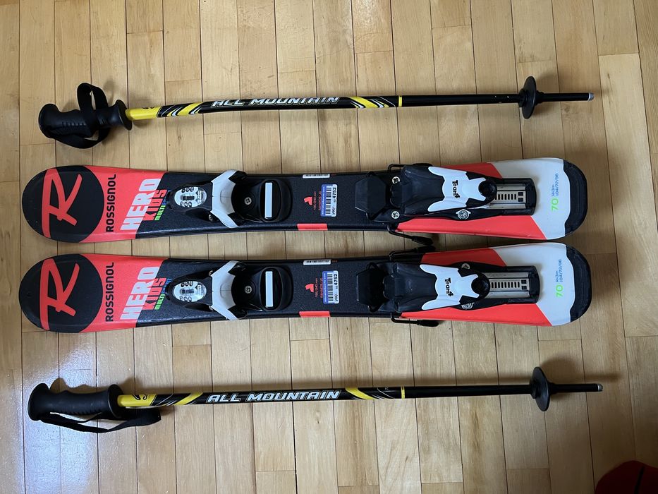 Детски Ски комплект - ски 70см + обувки EU25 + щеки