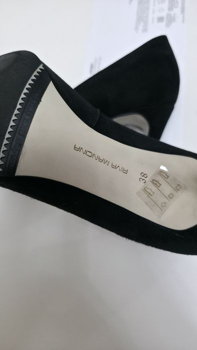 Pantofi dama cu toc, eleganti piele intoarsa Riva Mancina, marimea 38