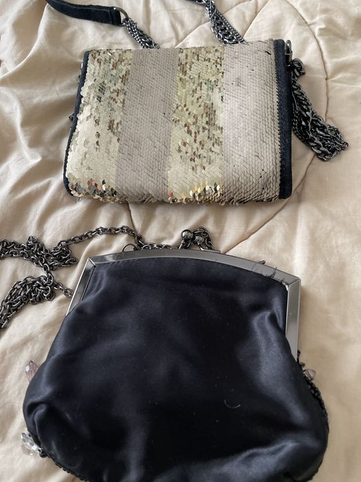 Musette incaltaminte  piele vitel/ guess geanta lac/saten roz medie