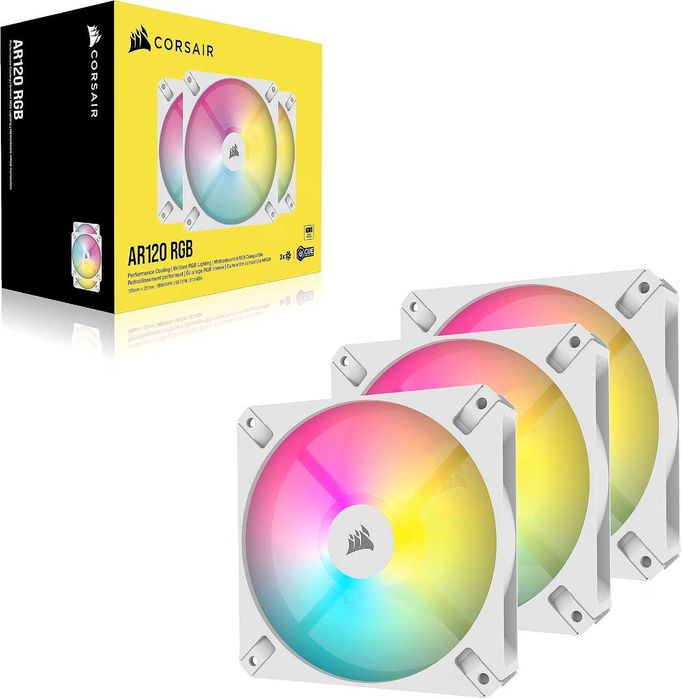 Set 3 ventilatoare Corsair iCUE AR120 120 mm RGB