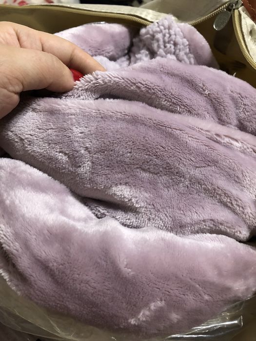 Одеяло покрывало плед теплое сиреневый