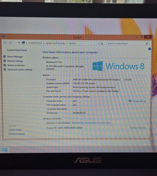 Laptop Asus 15.6"
