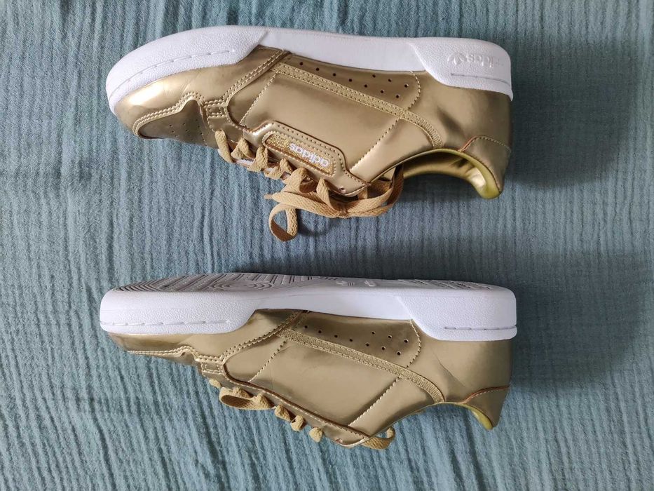 adidas originals Continental 80 sneakers in gold