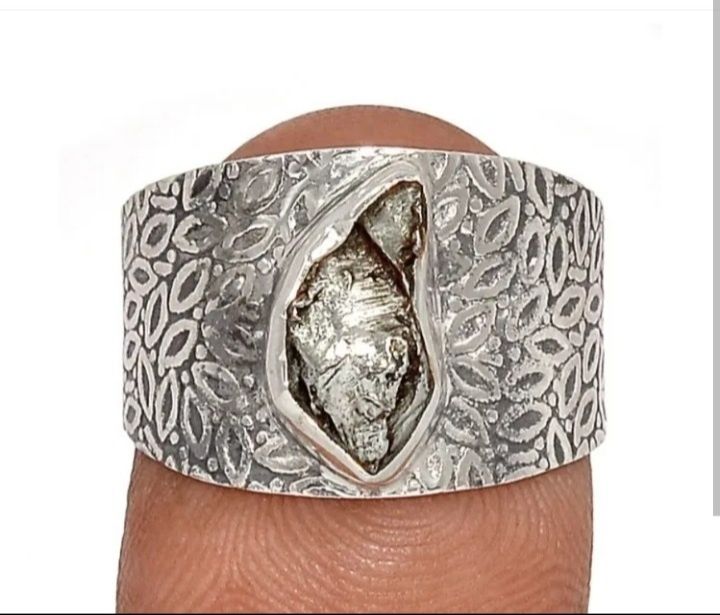 Inel argint Meteorit campo del Cielo si pandantiv cintamani