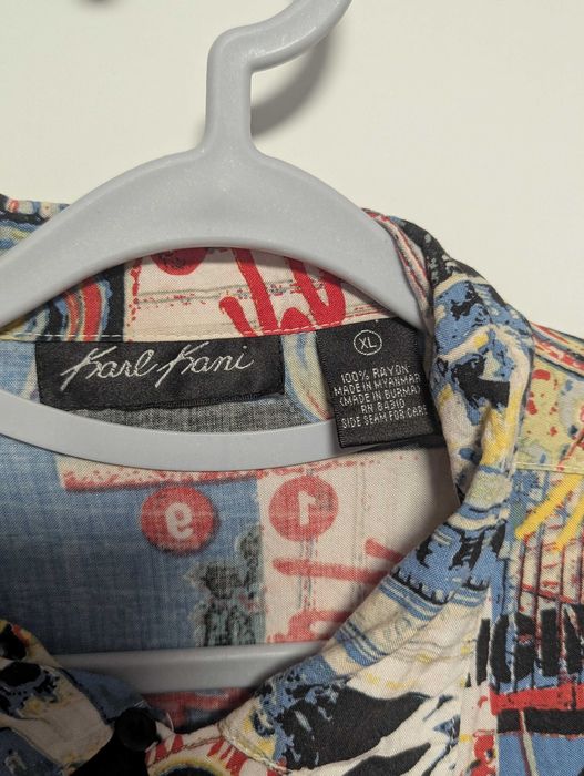 Cămașă Karl Kani XL – print urban, streetwear hip‑hop