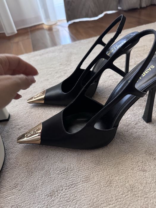 YSL черни обувки на ток 38