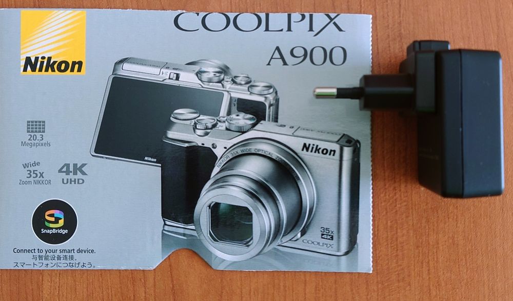 Оригинално зарядно, адаптер Nikon EH-73P от комплекта на Coolpix A900. 5V. 1A . USB.