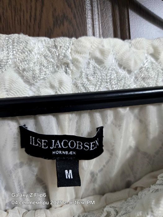 Плетен панталон с рязана дантела