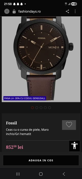 Ceas Fossil ca nou