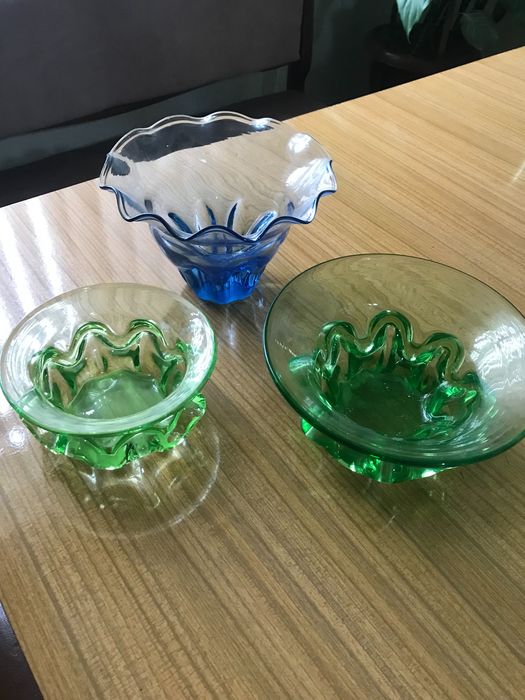 Вазочки чешское стекло