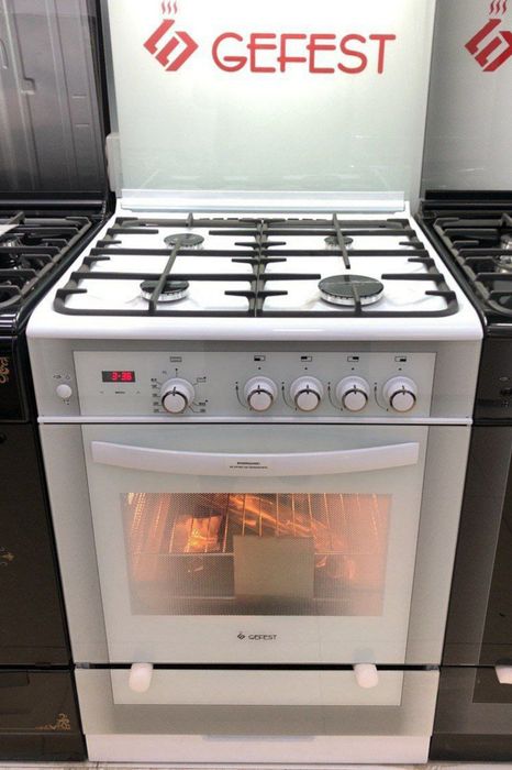 Gefest (современная модернизированная газовая плита) Цвет : белый