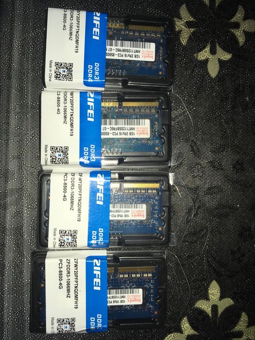 RAM за лаптоп - 3 бр. х 1GB 1067Mhz - DDR3