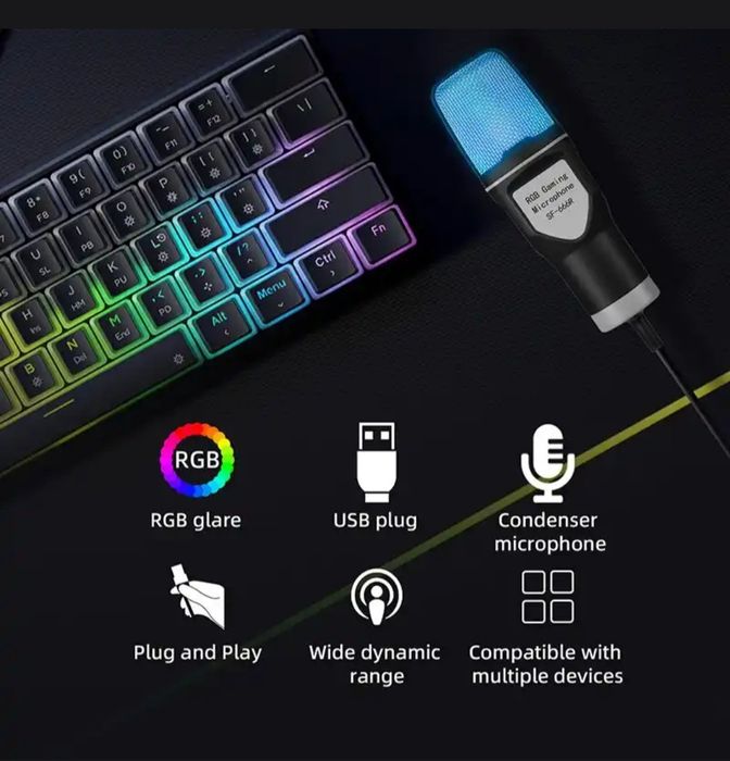 Микрофон игровой RGB-USB SF-666R