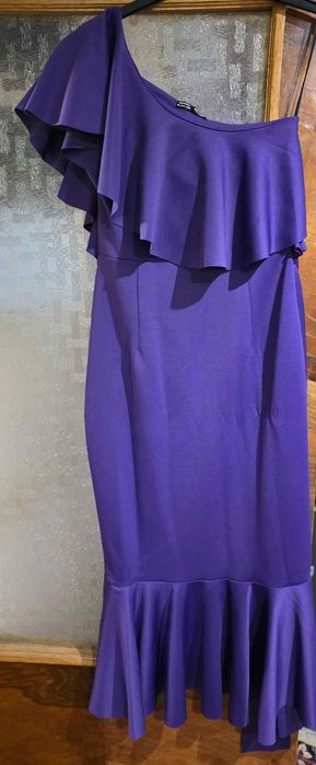 Rochie mov mulata cu cordon