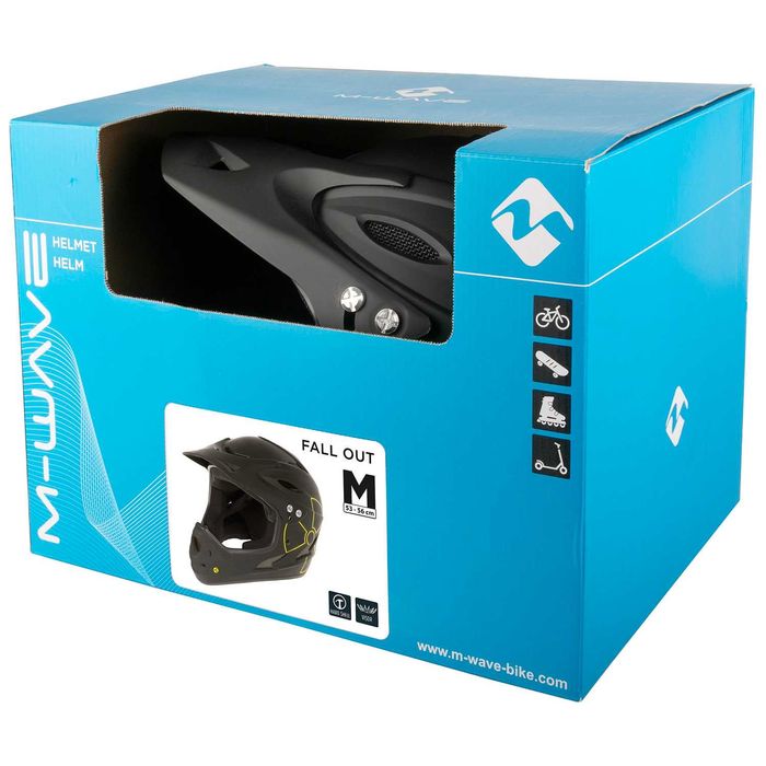 Кросова каска M-WAVE, Full Face, EN, 870г, Размер: M/L - Вело, Скутер