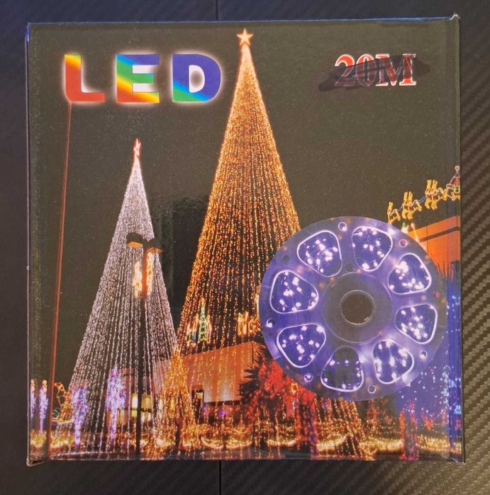 Instalatie de Craciun Rola 10m/50m Multicolor/Alb/Galben