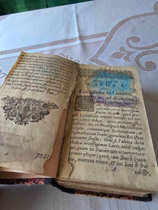 Carte veche rară de medicină alchimică - sec. XVII-XVI (limba germană