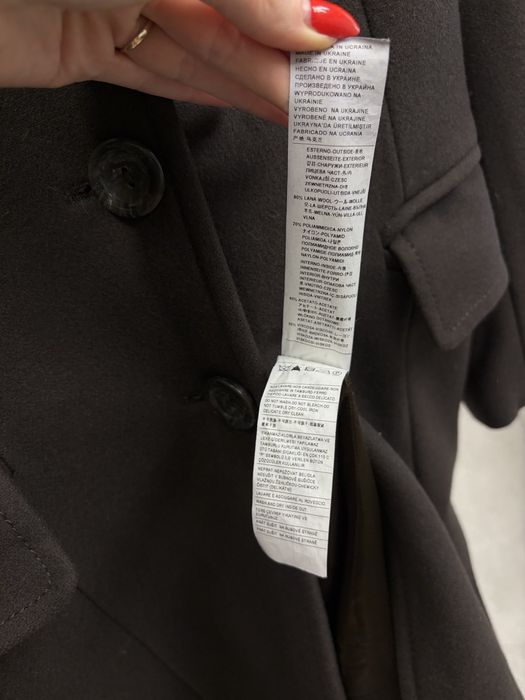 Шоколадово кафяво вълнено палто beneton