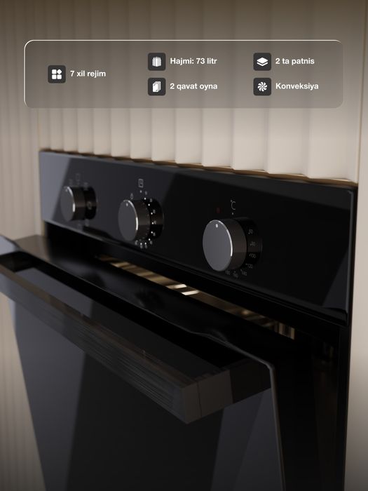 встраиваемая электрическая духовка Beston BBO-73KF07BSH. Оптом/розницу