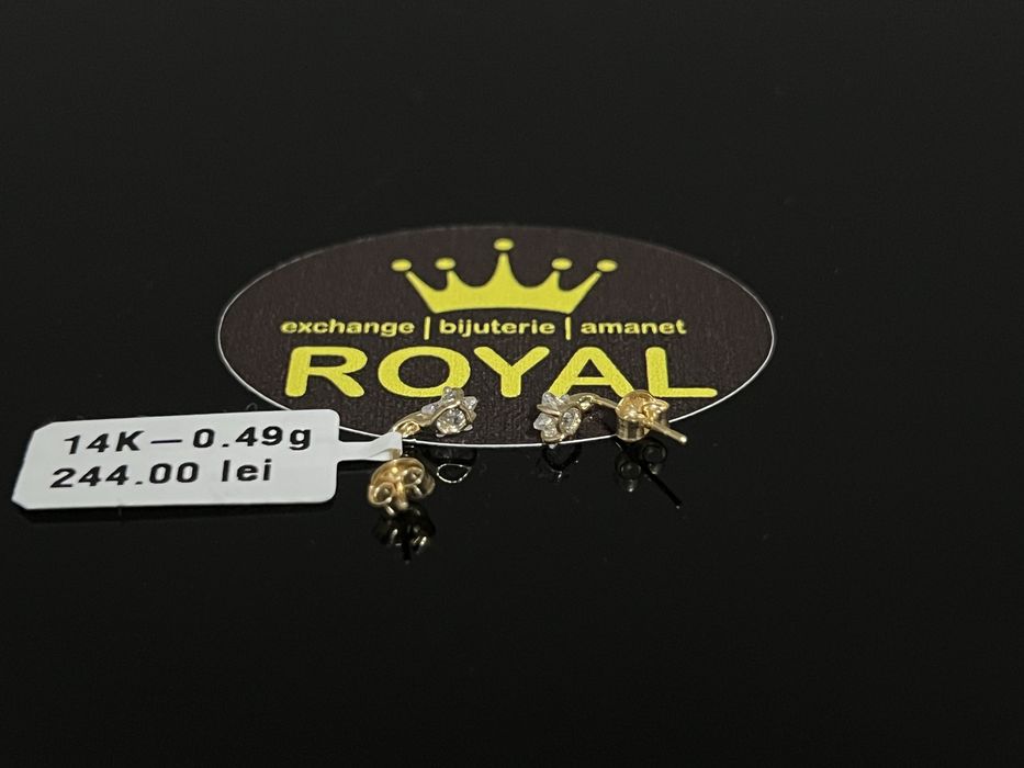 Bijuteria Royal CB : Cercei dama aur nou 14k 0,49gr