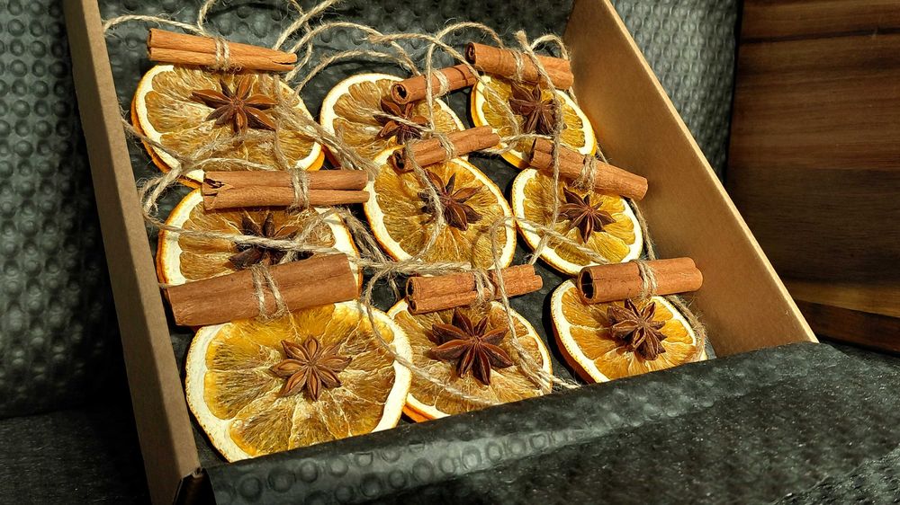 Декорация от сушени портокали