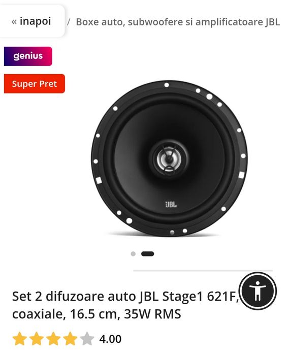 Vând 4 boxe jbl 16.5cm