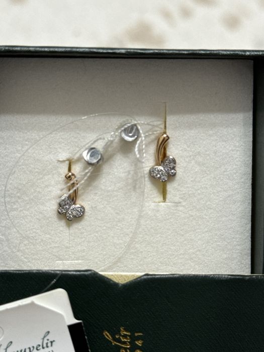 Новые золотые детские серьги