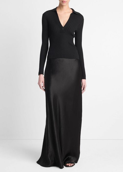 Fusta maxi satinată Zara limited edition