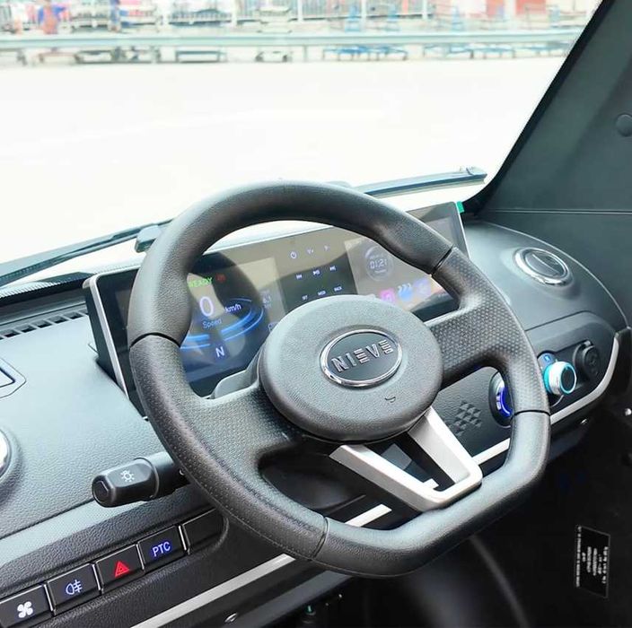 Mașină Electrică Fără Permis NIEVE Q-EN Alba, Baterie LITHIUM 100Ah, 120 Km Autonomie, Motor 3100W, 2 Locuri, Viteză 25 Km/h