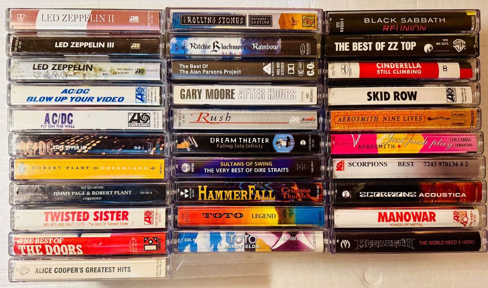 Аудио касети оригинални хард рок и метъл музика