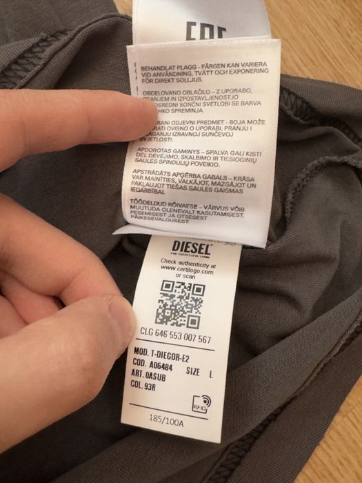 Продавам чисто нова и оригинална тениска на Diesel