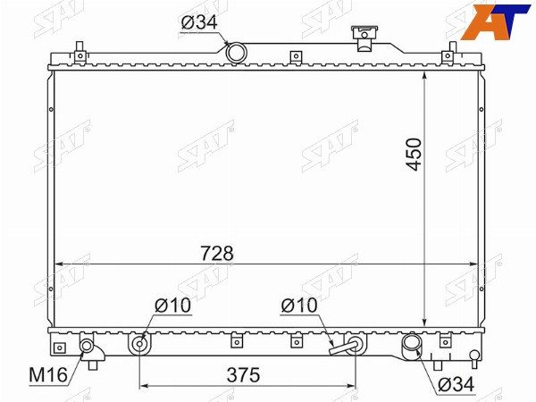 Радиатор двигателя Toyota Estima