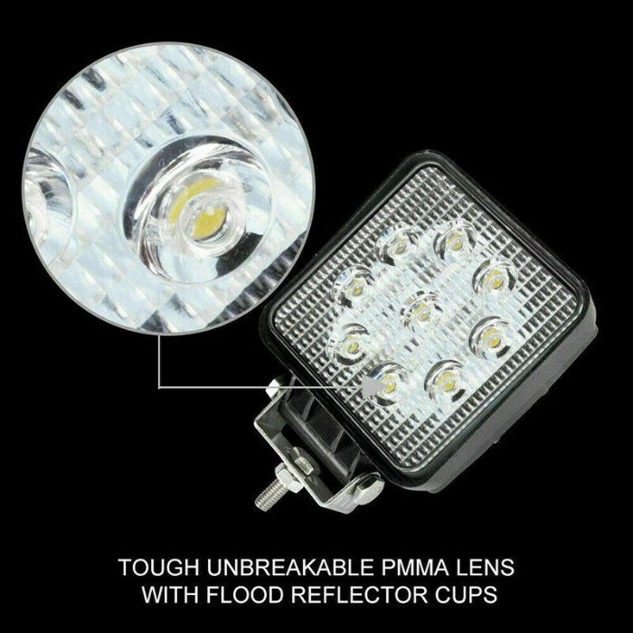 1бр. LED Халоген Диоден Фар Прожектор Халоген 27 вата 9 диода / 12-24