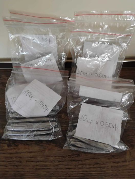 Произвеждам риболовни тежести различни грамажи от 20гр до 120гр