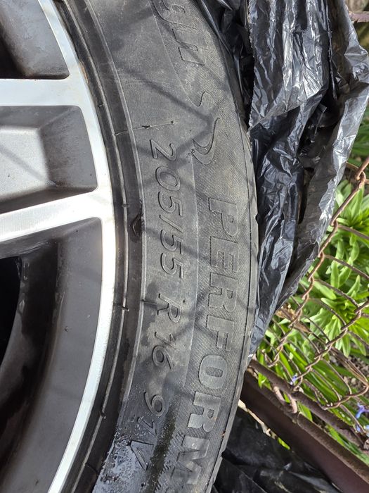 Jante originale VW 16” 5x112 + anvelope vara 205/55 R16 – stare excele