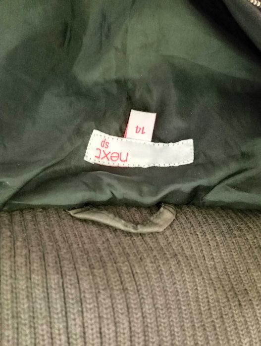 Jacheta/Geaca Maron sidef Next UK, umplutura puf+pene, calduroasa