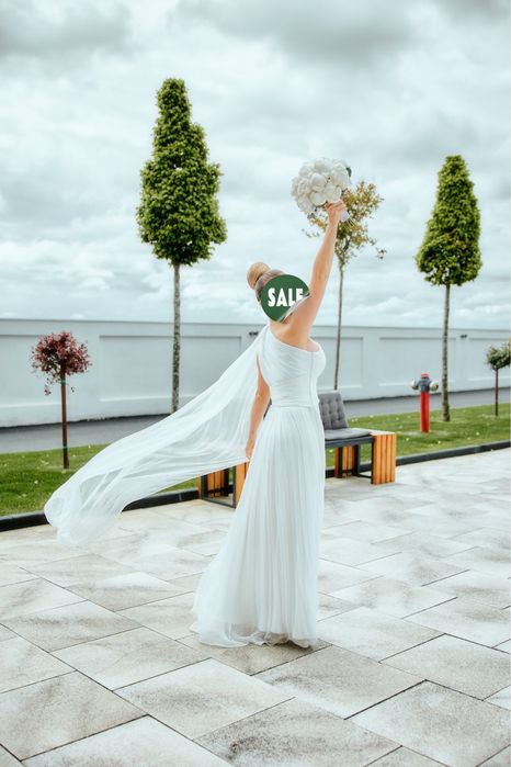 Rochie mireasă, mătase naturală