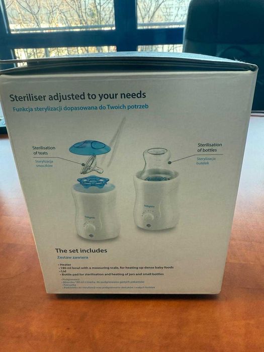 Sterilizator portabil nou, casti antifonice bebe, marsupiu cu scaun