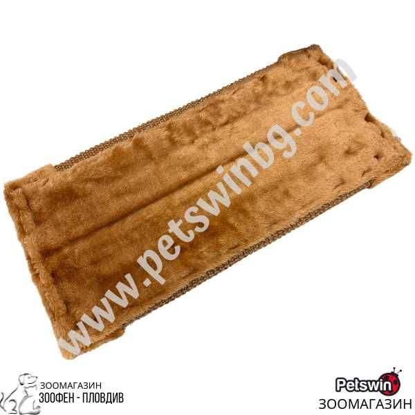 Ъглово Драскало за Коте - с Плюш - 51см/24см- Бежова разцветка- Anipro