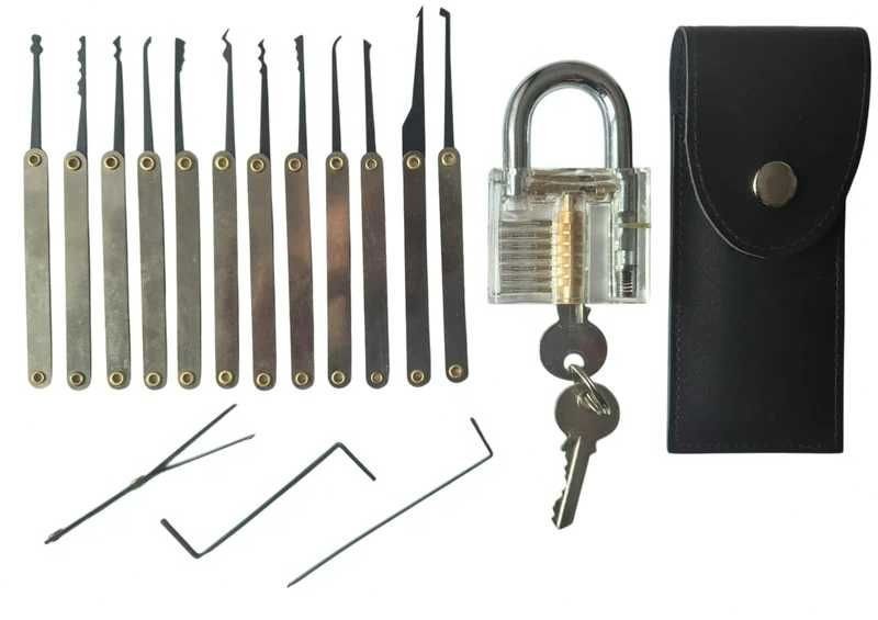Kit Set Profesional 15 Piese de Desfăcut Descuiat Lacăte