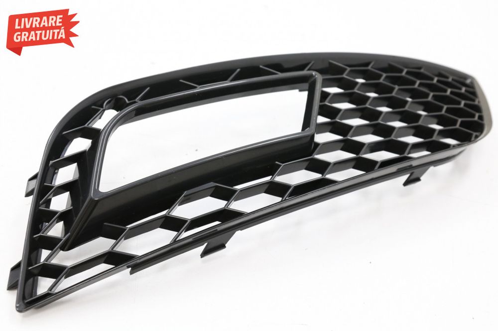 Grile Proiector Audi A4 B8 facelift (2012-2015) RS4 Design Negru Lucio