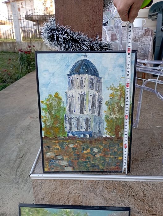 Картини-оригинални живопис,пейзаж/архитектура,рамкирани.