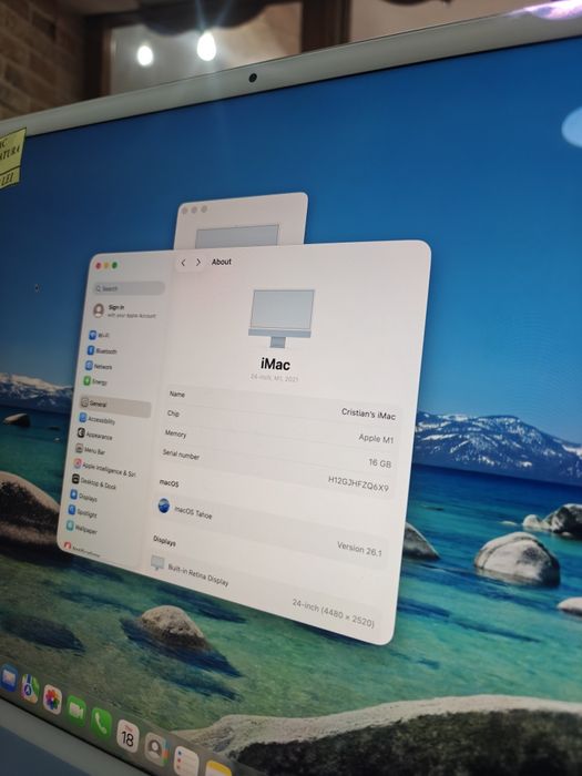 Imac 24 2021 m1 16gb RAM 1tb (r)