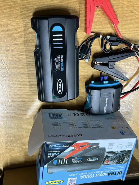 Booster auto RING Ultra Boost 1000A – Starter baterie 12V + Powerbank
