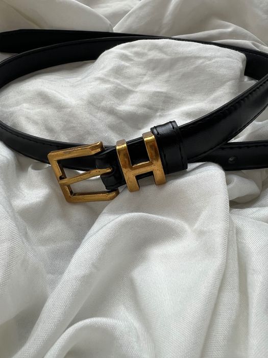 Черен кожен колан H